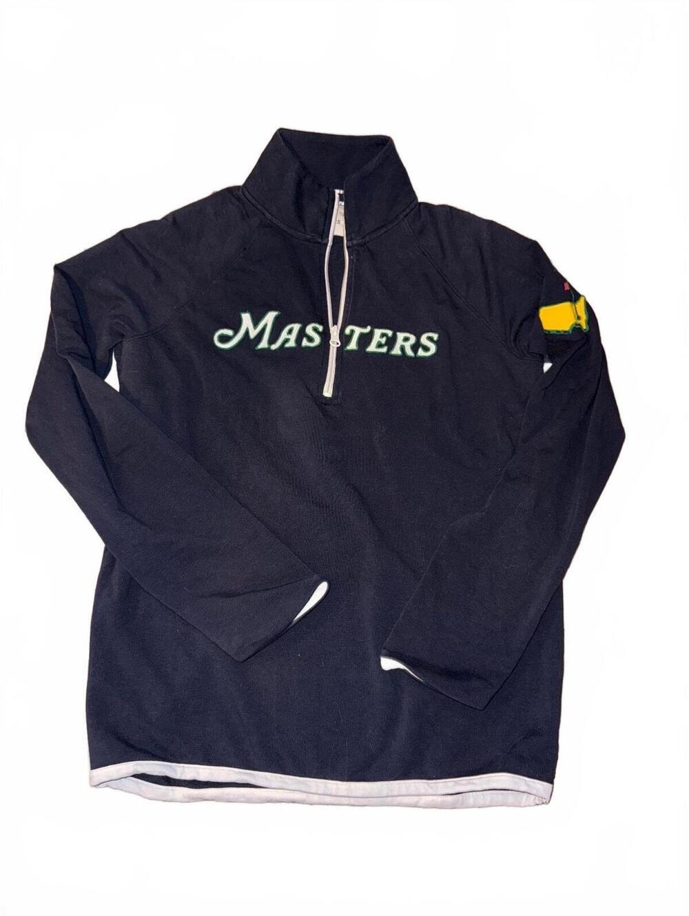 Masters by ’47 Navy Quarter Zip Golf Pullover Medium Embroidered Logo